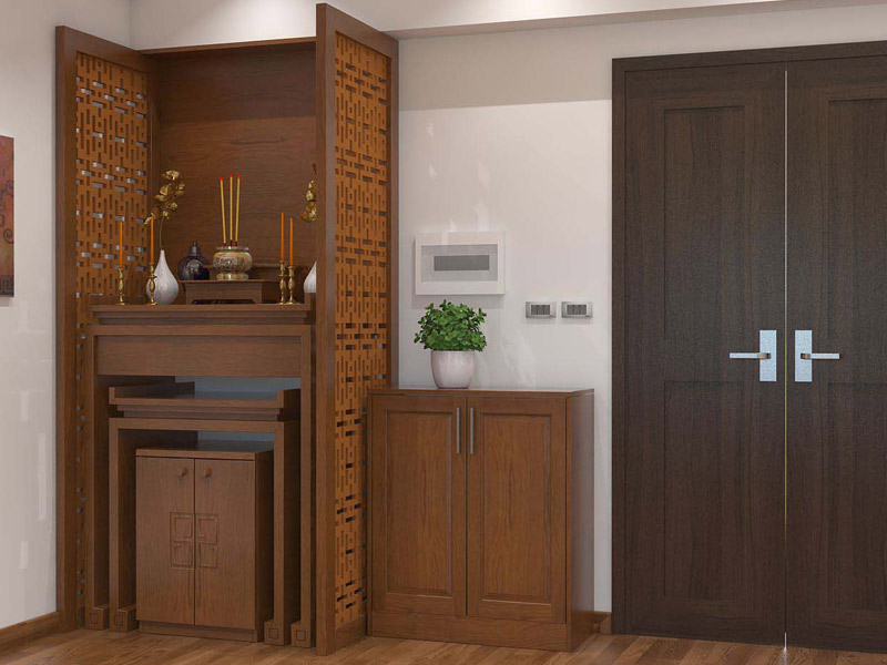 Bàn thờ chung cư thường được đặt ngay tại phòng khách