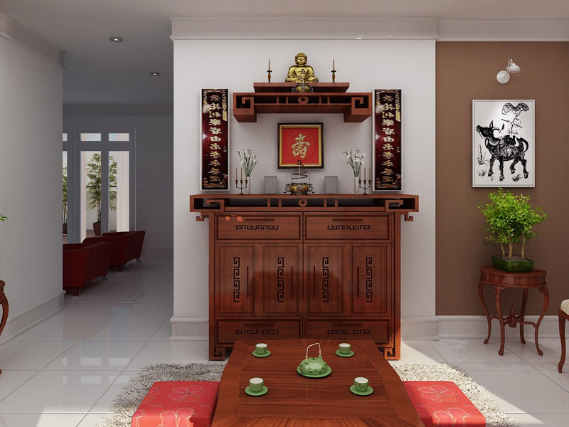 Lưu ý khi thiết kế phòng thờ Phật tại gia đình phù hợp thế giới tâm linh