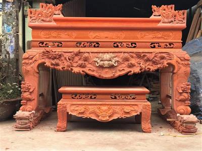 Sập thờ gỗ hương BTVST-04