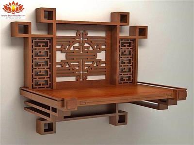 Bàn thờ treo tường gỗ tự nhiên BTTT-02