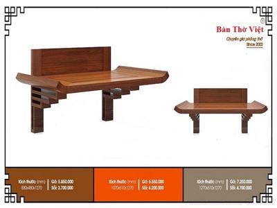 Bàn Thờ Treo Tường Gỗ Tự Nhiên BTTT-07